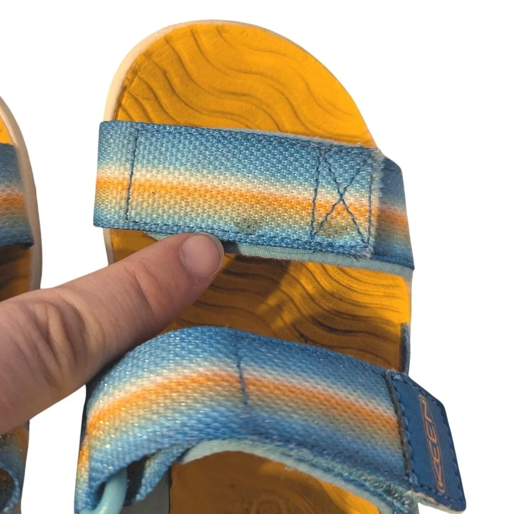 Keen Kids ~US 9 Blue Orange Gradient Sport Sandals Toddler Adjustable Straps